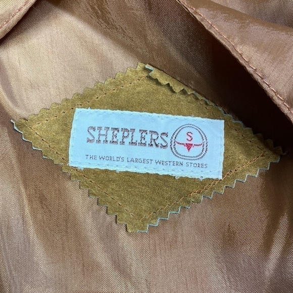 Vintage Sheplers Brown Leather Vest Size XL - Picture 7 of 12